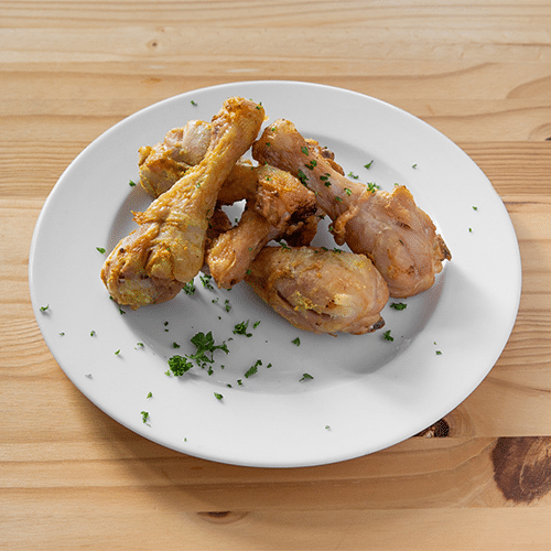 Relaxed happy Roastary chicken drumsticks