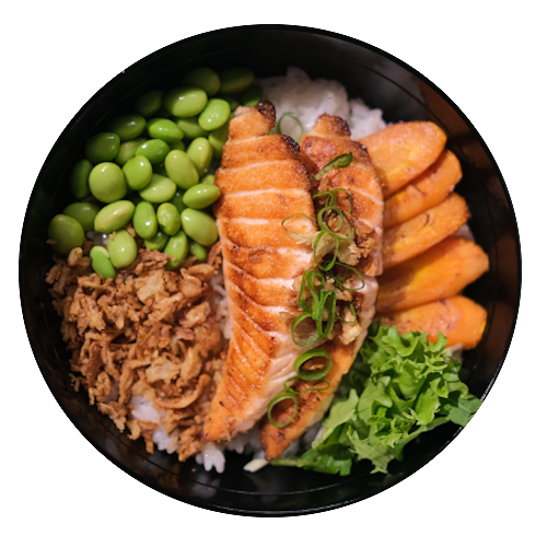Gegrilde salmon bowl